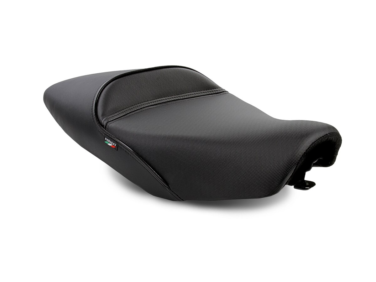 Sargent's Motorcycle Cafe Racer-style Seat for the Next-Gen Ducati Scrambler in sporty black.
